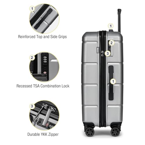 Luggage Sets 2 Piece Suitcase Set Hardshell 20 inch (2 Count)