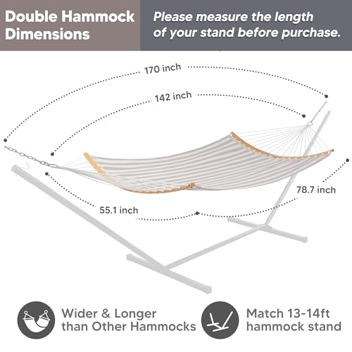 Hammocks 14 FT Quick Dry Hammock with Spreader Bar