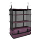 Stow-N-Go Hanging Travel Shelves, Packing Organizer for Luggage. Carry on Closet for Suitcase. Expandable Packing Cube. Travel Essentials. (Burgundy, XL = (L) 17.7" x (W) 11.8")