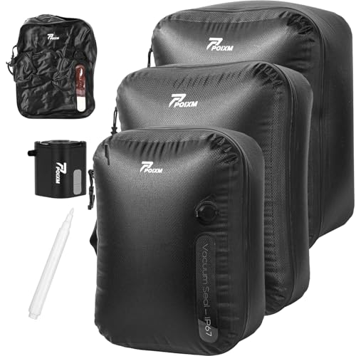 Vacuum Bags for Travel with Wireless Pump (3 Count)