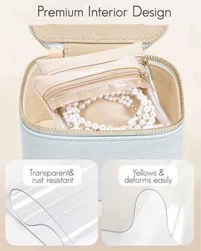 Jewelry Travel Organizer with Clear 6 Velvet Bags
