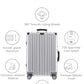 28 Inch All Aluminum Checked in Luggage with Leather Handle