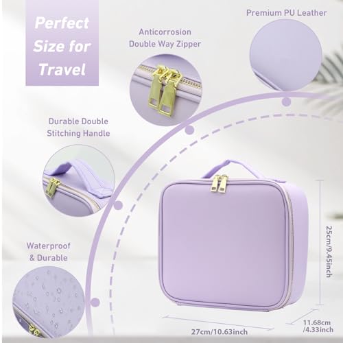 Travel Makeup Bag with Lighted Mirror