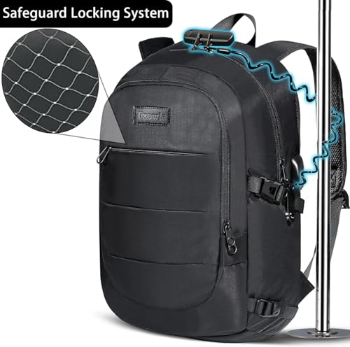 40 Liter Anti Theft Backpack with Giant Tumbler Holder Pocket and Lock