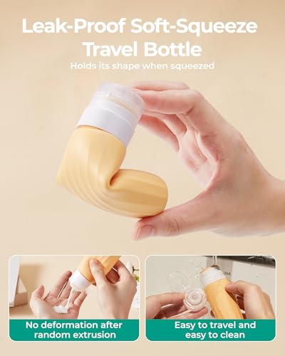 18 Pack TSA Approved Travel Bottles for Toiletries (3.9 Count)