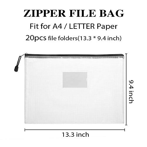 20 Pack Mesh Zipper Pouch Bags (20 Count)