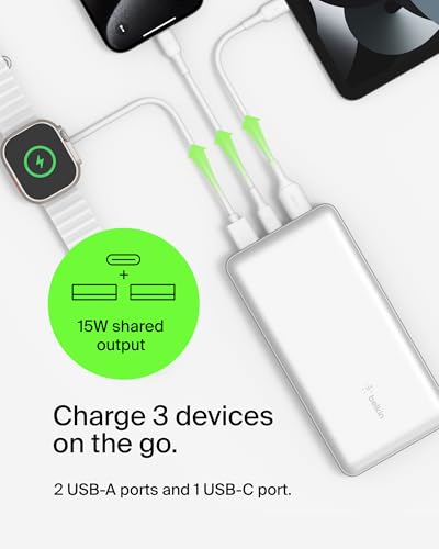 20000mAh 15W 3 Port Power Bank