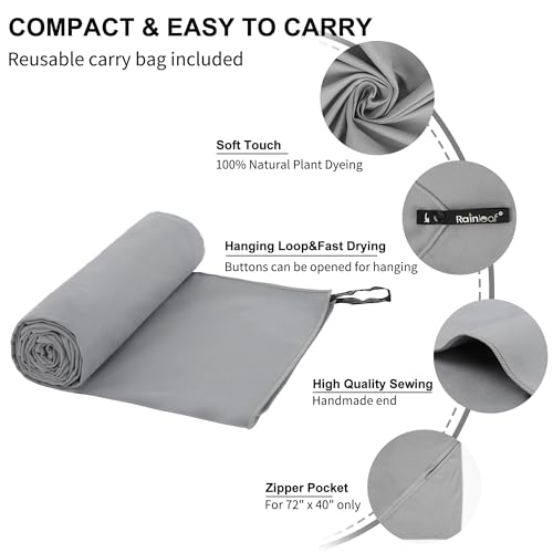 Microfiber Towel Quick Dry Camping & Travel & Gym Towel. Compact