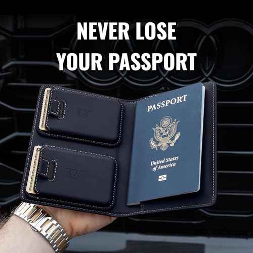 Passport Wallet with AirTag Holder