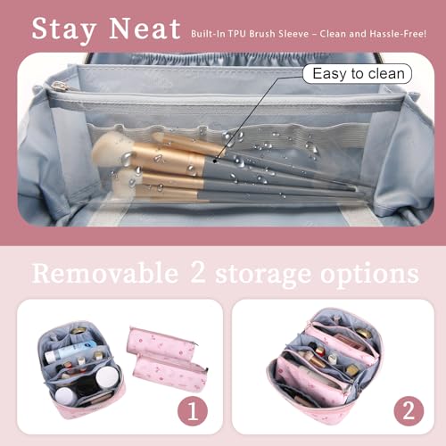 Travel Makeup Bag Cosmetic Bags for Women (3 Count)