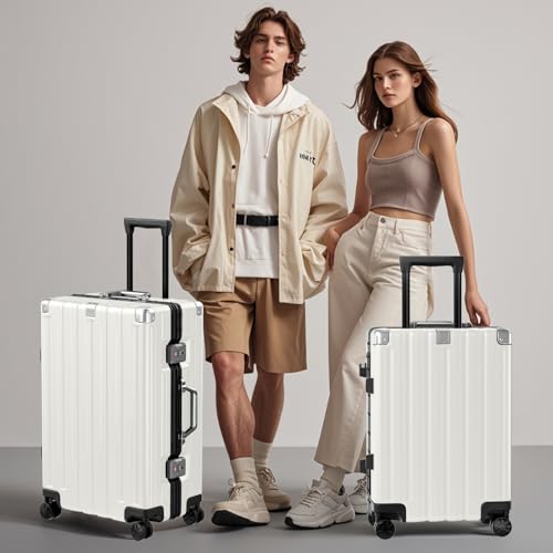 Zipperless Luggage 28inch Checked Hard Shell Suitcases with Wheels