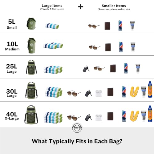 5/10/25/30/40L Waterproof Dry Bag & Phone Case - Large Floating Dry Backpack for Kayaking, Travel, Hiking, Fishing, Camping, Motorcycles & Beach, Heavy-Duty Roll Top Men/Women (Purple)