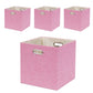 13x13x13 Inch Foldable Cube Storage Bins with Metal Handles (4 Count)