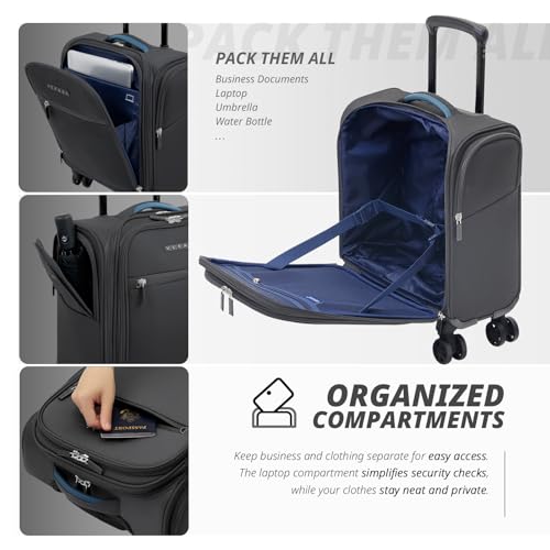 Underseat Carry On Luggage with Wheels