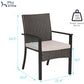 Wicker Patio Dining Chairs Set of 2 with Removable Cushions (2 Count)
