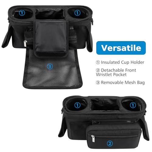 Universal Stroller Organizer with Insulated Cup Holder