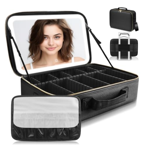 Professional Makeup Bag with LED Mirror