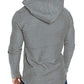 Mens Fashion Athletic Hoodies Sport Sweatshirt Solid Color Fleece Pullover Light Grey X
