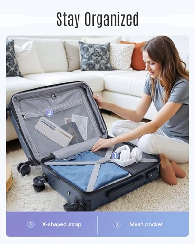 Luggage Sets 3 Pcs Suitcase with Wheels (3 Count)