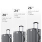 24 Inch Checked Zipperless Luggage with Cup Holder