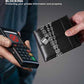 Wallet for Men RFID Blocking Genuine Leather Mens Wallets Bifold with 2 ID Window 13 Card Slots black