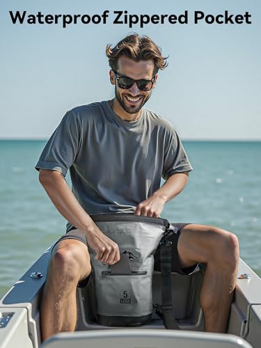 Waterproof Dry Bag Backpack with Zippered Pocket