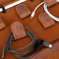 Medicine Handmade Leather Cable Organizer Bag
