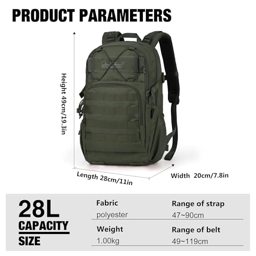 28L Tactical Backpack for Men