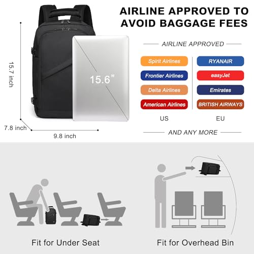 Travel Backpack Airline Approved Under Seat Personal Item Bag