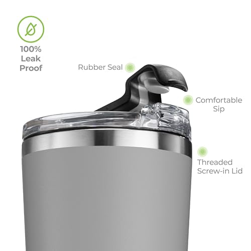 22 oz Insulated Coffee Tumbler with Leakproof Lid