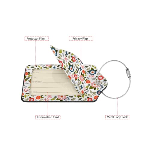 Blooming Flower Luggage Tags for Suitcases (2 Count)