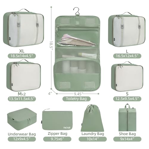 10 Set Packing Cubes Various Sizes Packing Organizer for Travel Accessories Luggage Carry On Suitcase