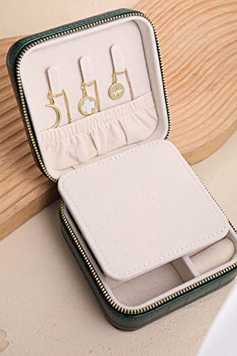 Travel Jewelry Organizer Boxes for Women Small Portable Necklace Earrings Bracelet Rings Travel Case Best Friend Birthday Gifts for Women Trendy