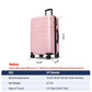 24 Inch Luggage TSA Approved Hardshell Suitcases with Spinner Wheels Durable PC+ABS Medium Checked Travel Luggage for Women Men Lt Purple