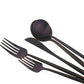20-Piece 18/10 Stainless Steel Flatware Silverware, Luxury Dinnerware Set Travel Cutlery Tableware Include Knife Fork Spoon Service for 4,Healthy & Eco-Friendly Dishwasher Safe (Purple Matte) (4 Count)