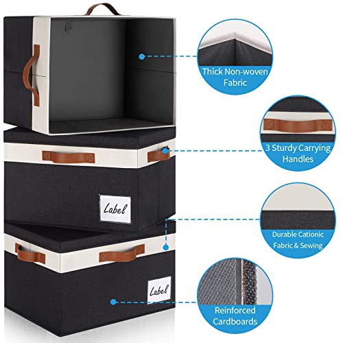 Fabric Storage Bins with Lids 6 Pack
