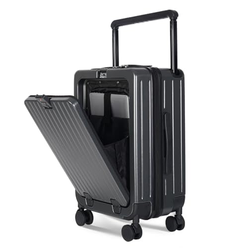 SOKOK Front Pocket Luggage Wide Handle with Spinner Wheels 24''