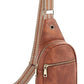 Crossbody Bags for Women PU Leather Cross Body Sling Bag for Woman Travel Brown
