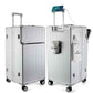 Super Large Aluminum Frame Zipperless Checked Luggage Front Pocket