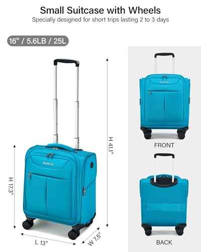 Underseat Carry On Luggage with Wheels