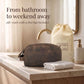 Genuine Leather Toiletry Travel Bag With Waterproof Lining