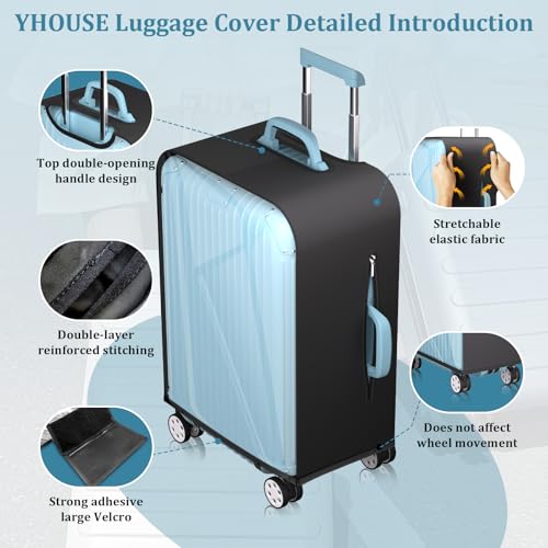 30 Inch Half Clear PVC Luggage Cover TSA Waterproof Protector