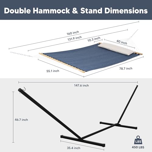 Quick Dry Two Person Hammock with Head Pillow