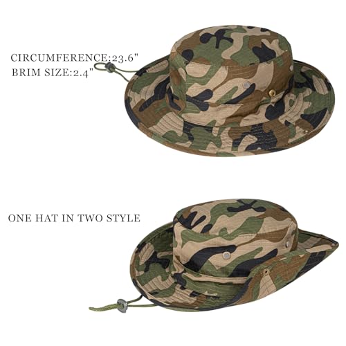 Sun Hats for Men Women Safari Hat Foldable Fishing Hat UPF 50+ Bucket Hat