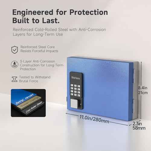 16 Key Lock Box Smart Key Organier Cabinet with Keypad & App for Office