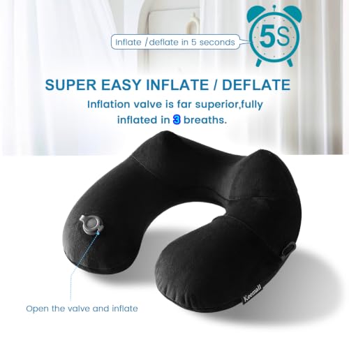 Portable Inflatable Travel Neck Pillow for Airplane