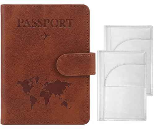 3 Pack Passport Holder + 2 PVC Covers (3 Count)