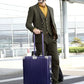 28 Inch All Aluminum Checked in Luggage with Leather Handle