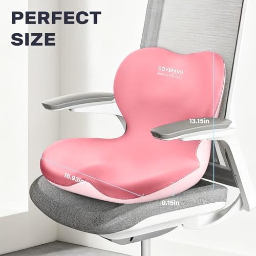 Car Seat Cushion and Lumbar Support Pillow One Piece