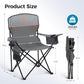 2 Pack Folding Camping Chair with Cooler Bag & Lumbar Support (2 Count)